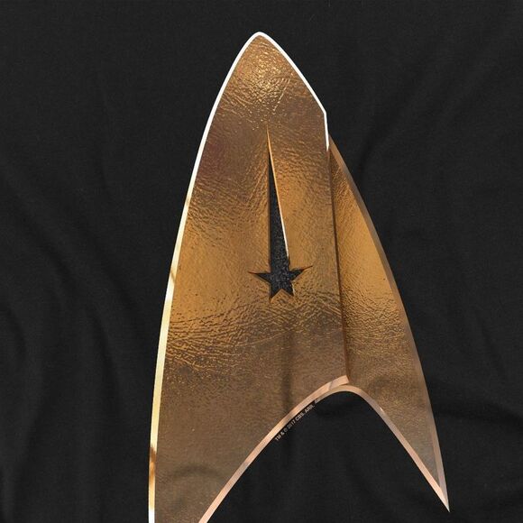 Star Trek: Discovery Mens Command Shield T-Shirt / Black - Picture 3 of 5